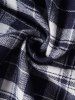 Plus Size Plain Print Belt Button Long Sleeve Casual Shirt -  