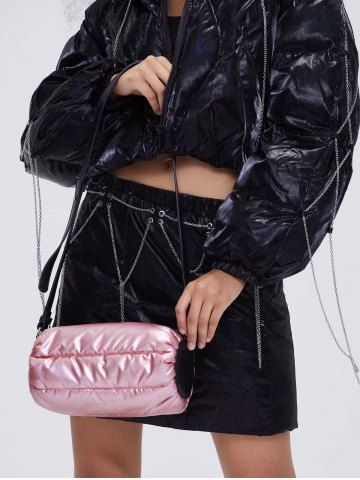 Women's Daily Fashion Padded Quilted Puffer Design Pillow Shape Crossbody Bag