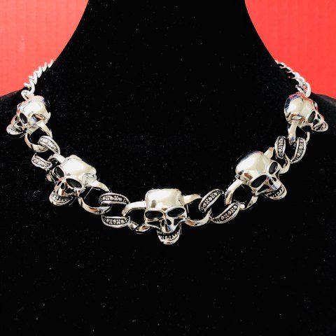 Vintage Skulls Gothic Necklace