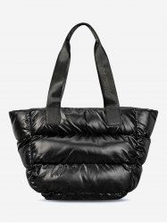 Sac Fourre-tout Matelassé Quotidien Design pour Femme - Noir 