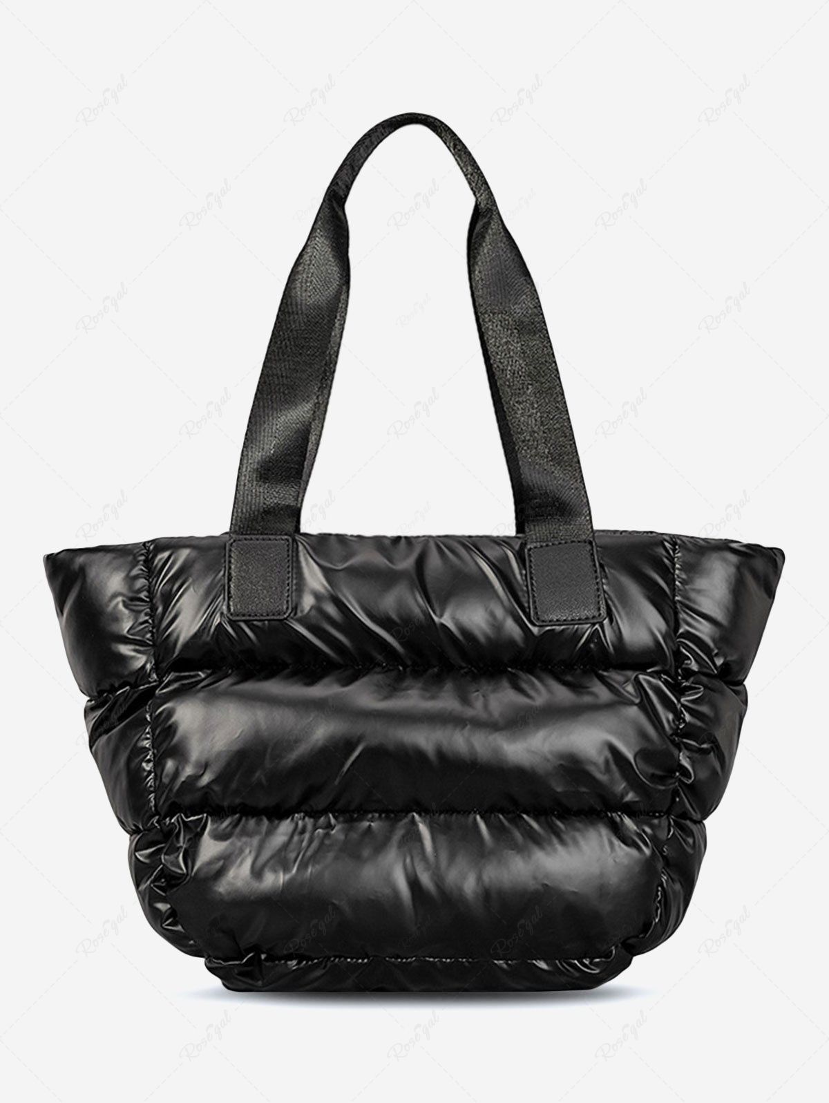 Sac Fourre-tout Matelassé Quotidien Design pour Femme Noir 