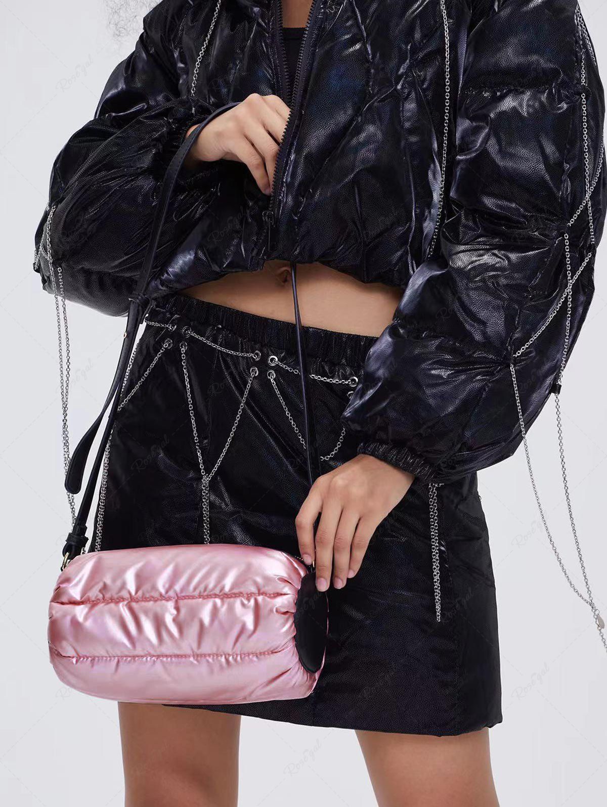 Sac à Bandoulière Matelassé en Forme D'Oreiller Quotidien pour Femme Rose Cochon 