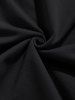 Men's Gothic Style Letter PARADISE Wings Pattern Kangaroo Pocket Pullover Hoodie -  