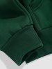 Men's Basic Minimalist Style PARIS Pattern Kangaroo Pocket Fleece-lined Hoodie and Drawstring Beam Feet Jogger Pants Set -  
