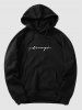 Men's Fleece Thermal Lined Casual Chicago Letter Kangaroo Pocket Basic Hoodie Drawstring Jogger Sweatpants Matching Two Piece Set -  