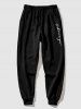 Men's Fleece Thermal Lined Casual Chicago Letter Kangaroo Pocket Basic Hoodie Drawstring Jogger Sweatpants Matching Two Piece Set -  