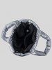 Women's Fashion Daily Streetwear Metallic Solid Color Down Padded Quilted Puffer Design Shoulder Tote Bag -  