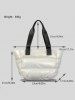 Sac Fourre-tout Matelassé Quotidien Design pour Femme - Blanc Froid 