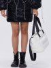Sac Fourre-tout Matelassé Quotidien Design pour Femme - Blanc Froid 