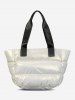 Sac Fourre-tout Matelassé Quotidien Design pour Femme - Blanc Froid 
