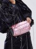 Sac à Bandoulière Matelassé en Forme D'Oreiller Quotidien pour Femme - Rose Cochon 