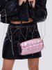 Sac à Bandoulière Matelassé en Forme D'Oreiller Quotidien pour Femme - Rose Cochon 
