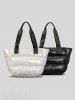 Sac Fourre-tout Matelassé Quotidien Design pour Femme - Noir 