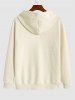 Men's Daily Casual Rhombus Jacquard Kangaroo Pocket Drawstring Long Sleeve Pullover Hoodie -  