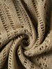 Pointelle Knit Button V Neck Casual Sweater -  