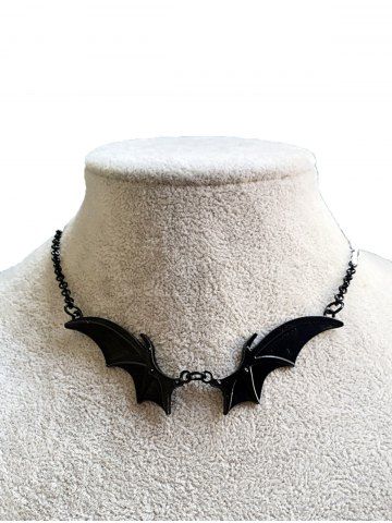 Gothic Bat Wings Necklace - BLACK
