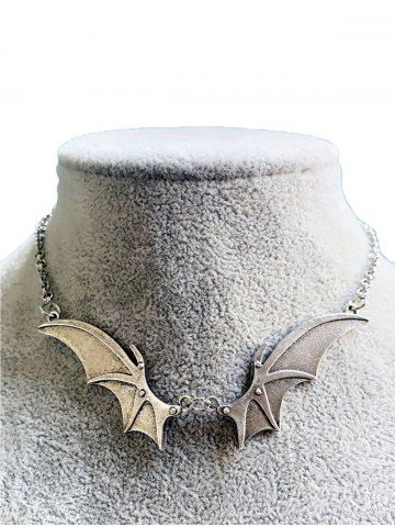 Gothic Bat Wings Necklace - SILVER