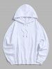 Men's Vintage Gothic Style Butterfly Eye Hands Pattern Kangaroo Pocket Pullover Hoodie -  