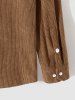Men's Plaid Spliced Double Flap Pockets Design Button Front Long Sleeves Shacket -  
