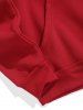Men's Los Angeles Printed Kangaroo Pocket Fuzzy Fleece-lined Pullover Hoodie -  