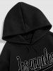 Men's Los Angeles Printed Kangaroo Pocket Fuzzy Fleece-lined Pullover Hoodie -  