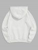 Men's YELLOWSTONE NATIONAL PARK Trees Pattern Fuzzy Fleece-lined Kangaroo Pocket Pullover Hoodie -  