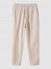 ZAFUL Men's Casual Basic Solid Color Long Sleeves Pocket Shirt Drawstring Pants Two Piece Set -  