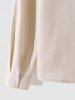 ZAFUL Men's Casual Basic Solid Color Long Sleeves Pocket Shirt Drawstring Pants Two Piece Set -  