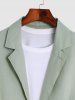 Men's See-through Breathable Lightweight Lapel Collar Front Pockets Design Sunscreen Suit Shacket -  