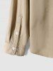 Men's Daily Casual WORK HARD Slogan Print Long Sleeve Button Up Shirt -  