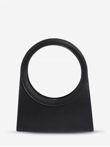 Women's Daily Solid Color Top Handle Mini Handbag - BLACK