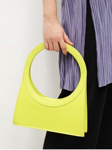 Women's Daily Solid Color Top Handle Mini Handbag - GREEN