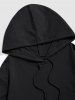 Men's SEE YOU Letter Sun Mountain Pattern Kangaroo Pocket Cotton Pullover Hoodie -  