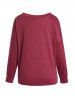 Plus Size Twist Round Neck Casual Top -  