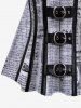 Plus Size Newspaper Grommets Buckle 3D Print T-shirt -  