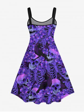 Bird Print Dress Plus Size