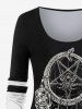 Plus Size Dreamcatcher Snake Spider Skeleton Print Halloween T-shirt -  