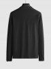 Men's Stand Collar Ribbed Jacquard Weave Button Front Long Sleeves Shirt and Straight Leg Drawstring Pants Set -  