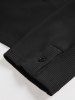 Men's Stand Collar Ribbed Jacquard Weave Button Front Long Sleeves Shirt and Straight Leg Drawstring Pants Set -  