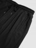 Men's Stand Collar Ribbed Jacquard Weave Button Front Long Sleeves Shirt and Straight Leg Drawstring Pants Set -  
