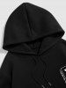 Men's BELIEVE Rose Pattern Thermal Fleece-lined Kangaroo Pocket Pullover Hoodie -  
