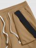 Strap Design Beam Feet Cargo Pants -  