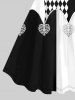 Halloween Clown Costume Plus Size Colorblock Print Tank Dress Jester Lady -  