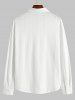 Men's Plain Color See-through Openwork Design Button Front Long Sleeves Shirt -  