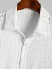 Men's Plain Color See-through Openwork Design Button Front Long Sleeves Shirt -  