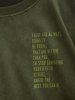 Men's Daily Casual Faux Suede Long Sleeve Drop Shoulder Crew Neck Letter Print Pullover Sweatshirt -  