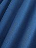 T-shirt Noué Tordu de Grande Taille à Volants - Bleu L | US 12