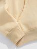 Men's Daily Casual Letter Print Drawstring Kangaroo Pocket Thermal Fleece Lined Pullover Hoodie -  