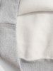 Polo Collar CALIFORNIA Letter Baseball Graphic Embroidery Raglan Sleeves Colorblock Two Tone Fleece Lined Sweatshirt -  