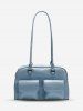 Women's Retro Style Daily Office Solid Color Multi-pocket Bowling Underarm Shoulder Bag -  